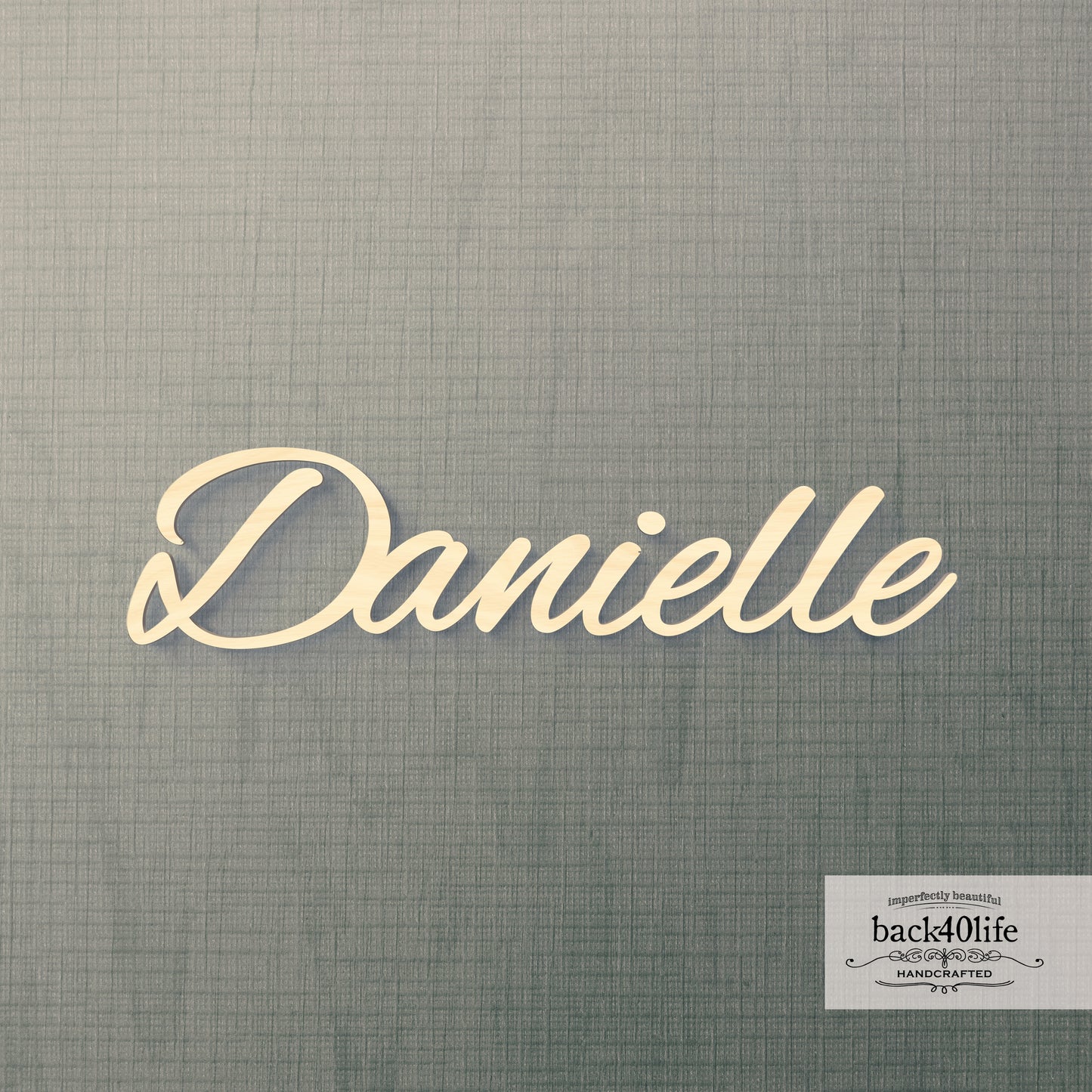 Custom Wooden Name Cutout Sign - Personalized Word Name Phrase Cutout for Boys and Girls (Delighted Font) | Back40Life
