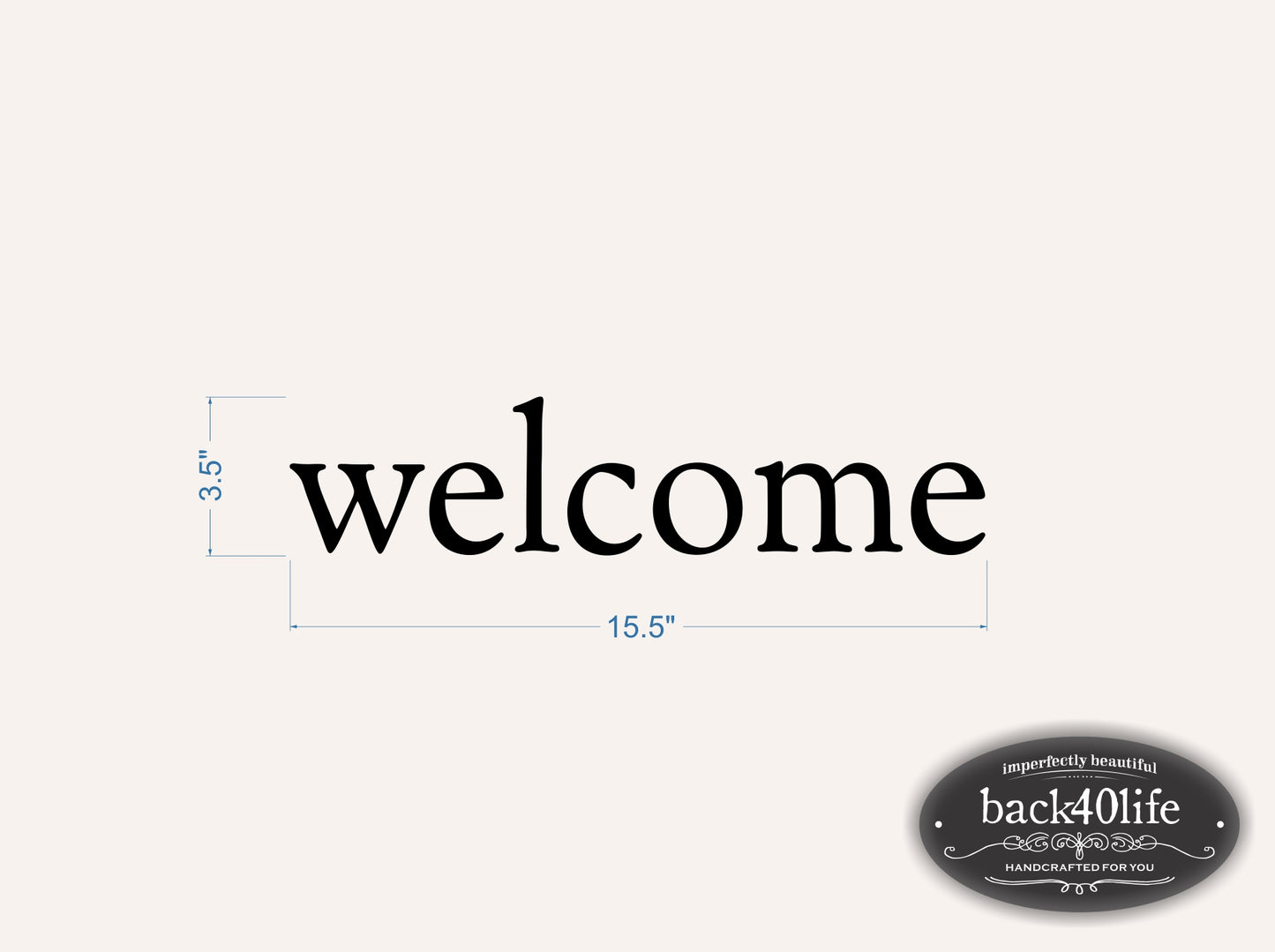Welcome Front Door Vinyl Decal (E-001a)