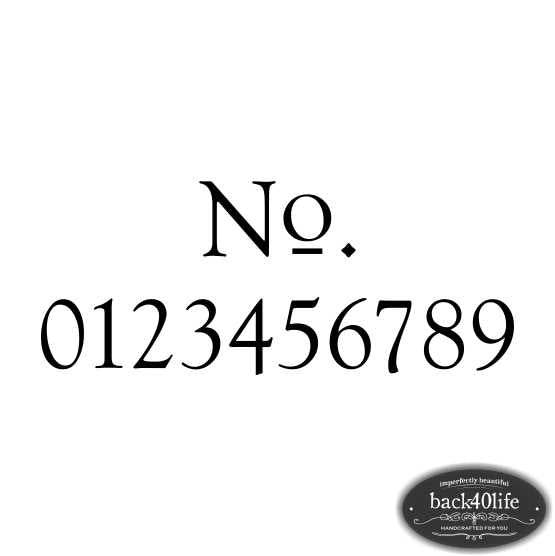 House Number Door Decal (E-002a)