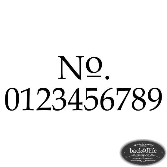 House Number Door Decal (E-002c)