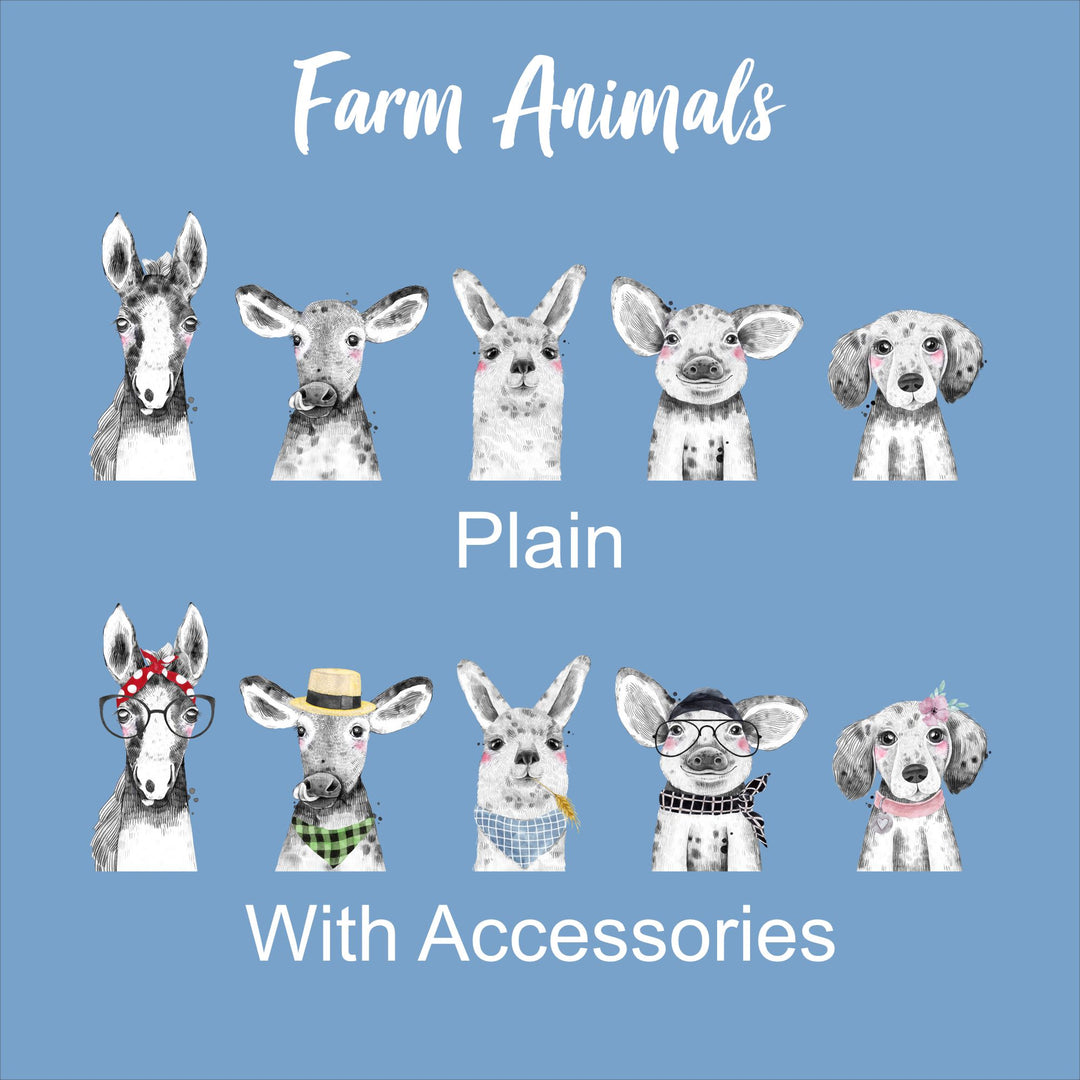 Farm Baby Animals | Set of Painted Wooden Cutout Shapes - Back40Life (PC-002-Farm-Set)