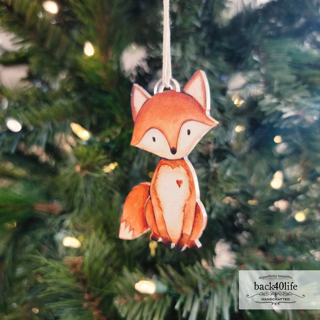 Forest Critter Ornaments | Painted Acrylic Cutout Shapes - Back40Life (CO-001-Set)