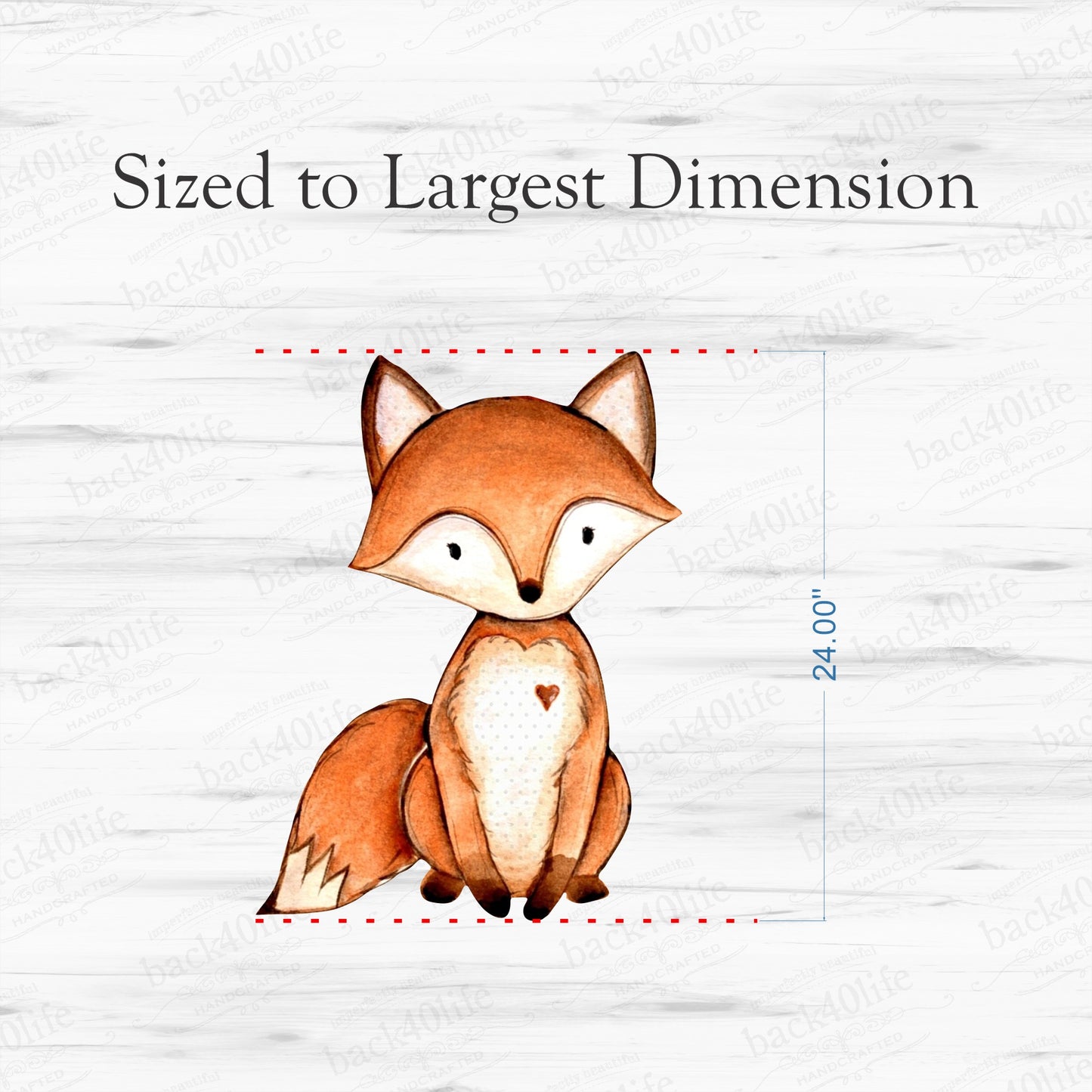 Fox | Forest Critter Wooden Cutout Shape - Back40Life (PC-001-Fox)