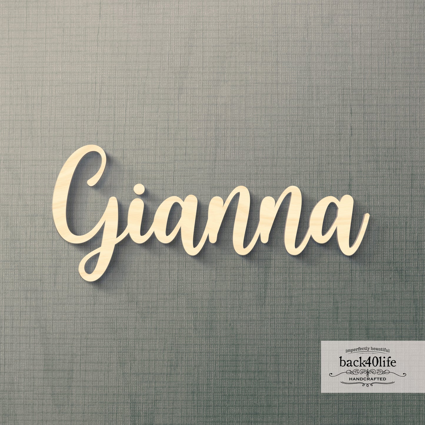 Custom Wooden Name Cutout Sign - Personalized Word Name Phrase Cutout for Boys and Girls (Fulfilled Font) | Back40Life