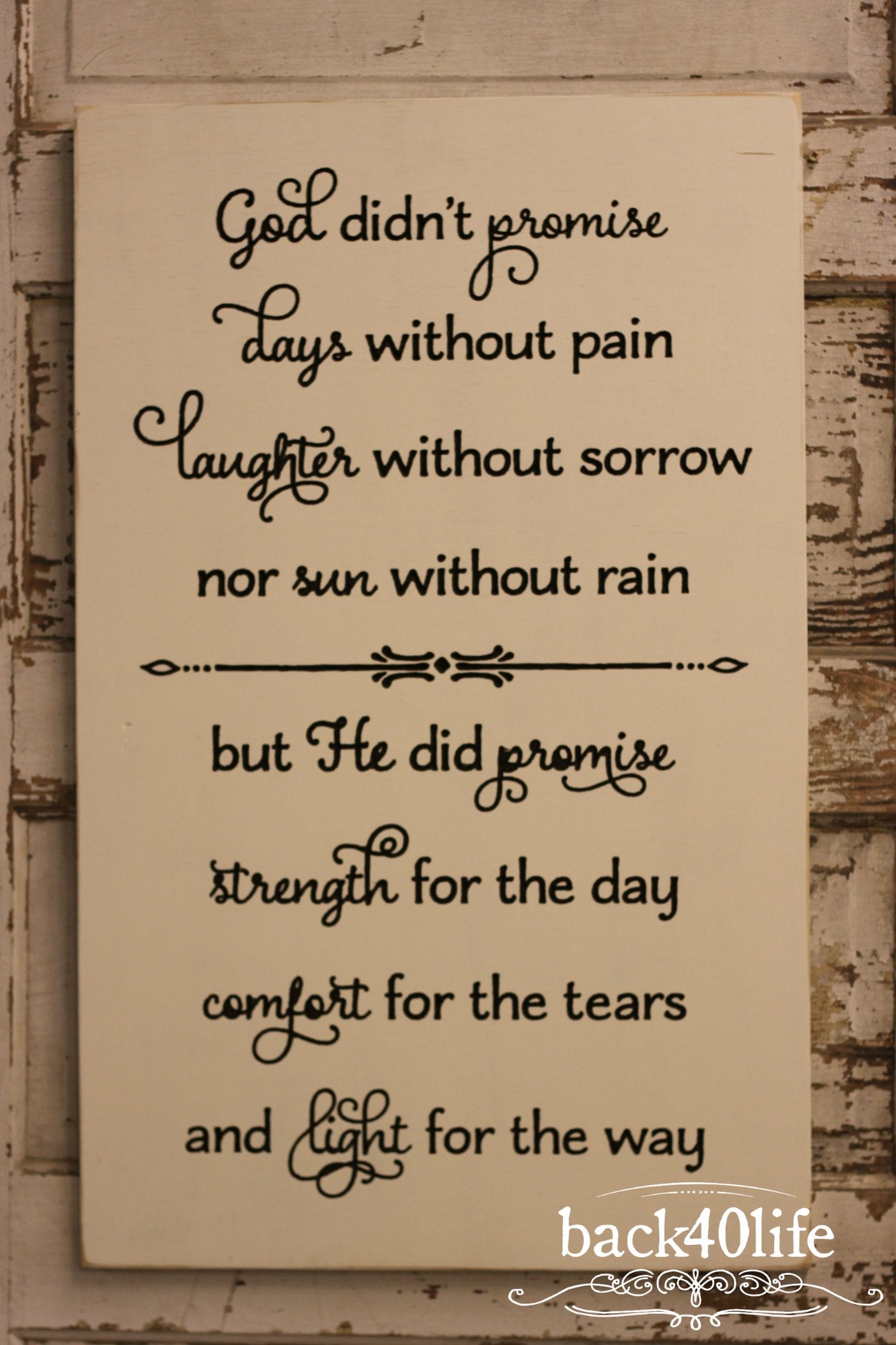 God's Promise Wooden Sign (I-033)