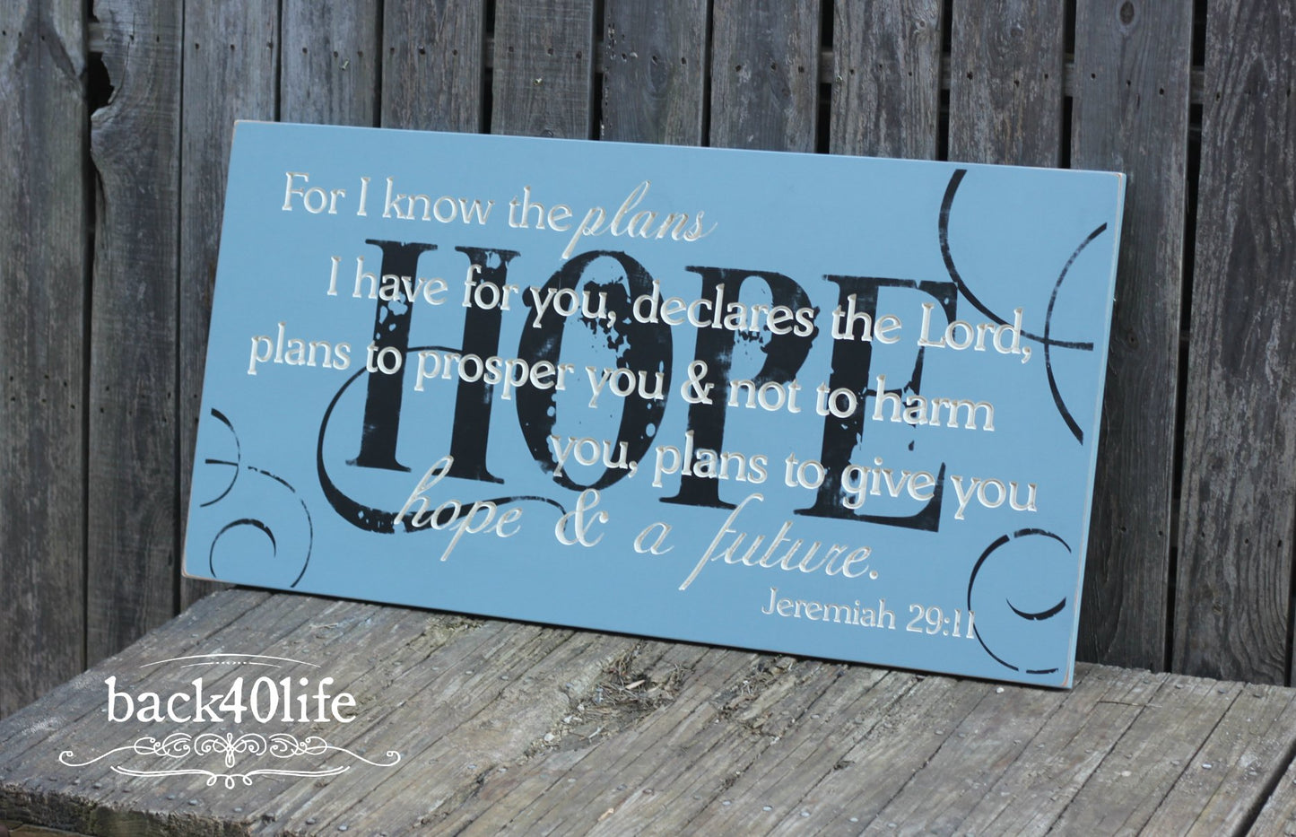 I Know the Plans I Have For You - Jeremiah 29:11 Wood Sign (S-016)