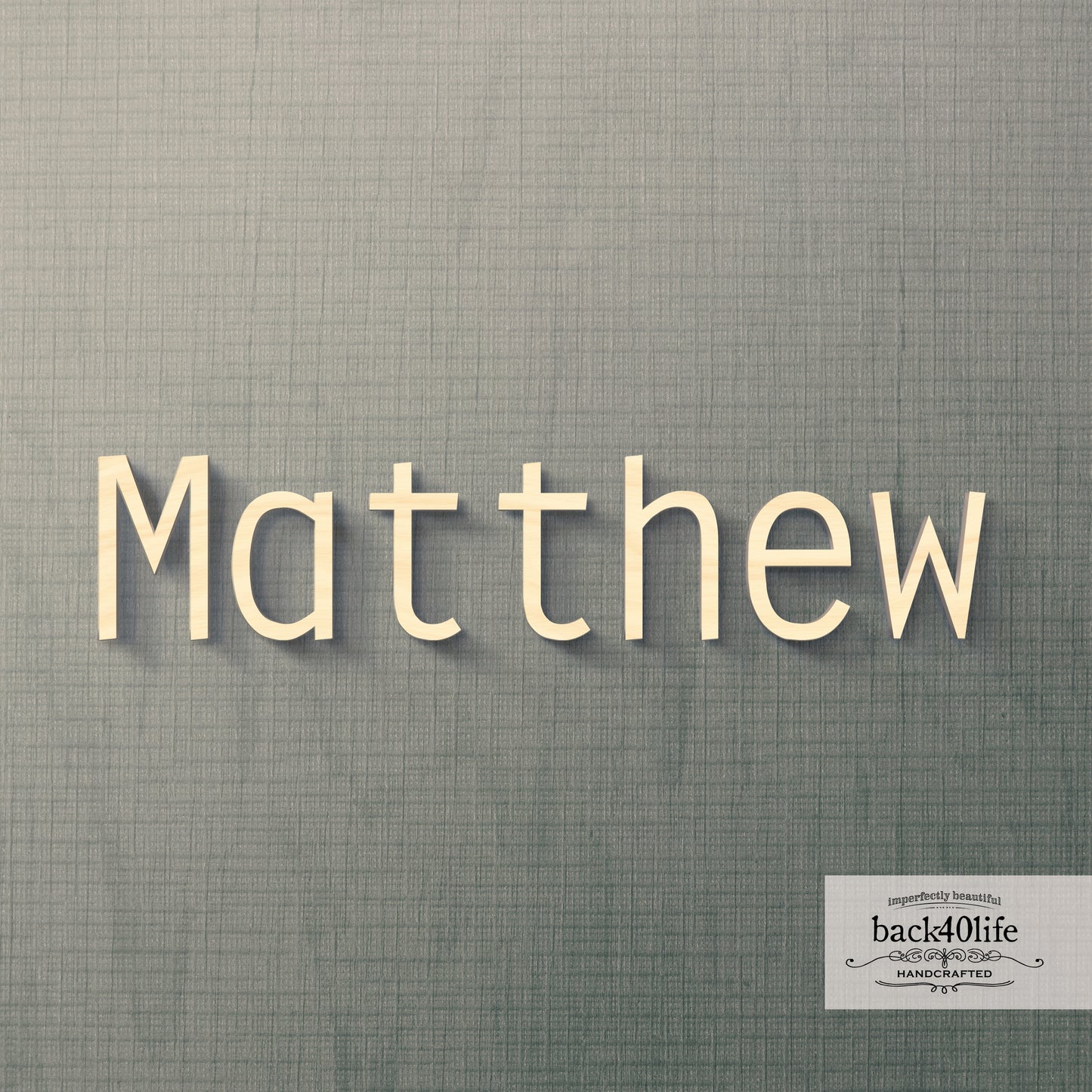 Custom Wooden Name Cutout Sign - Personalized Word Name Phrase Cutout for Boys and Girls (Hopeful Font) | Back40Life
