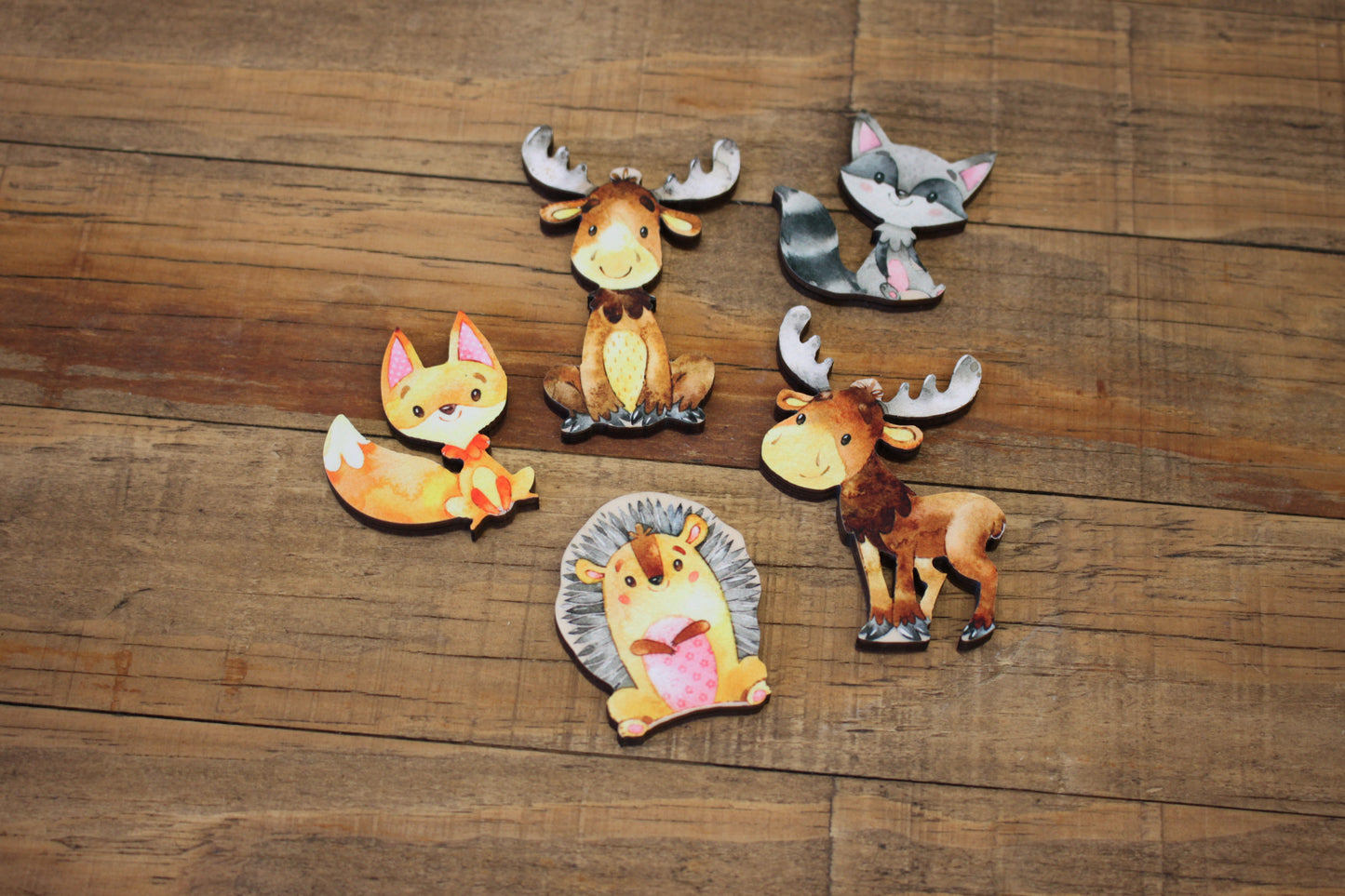 Woodland Creatures | Set of Painted Wooden Cutout Shapes - Back40Life (PC-005-Set)