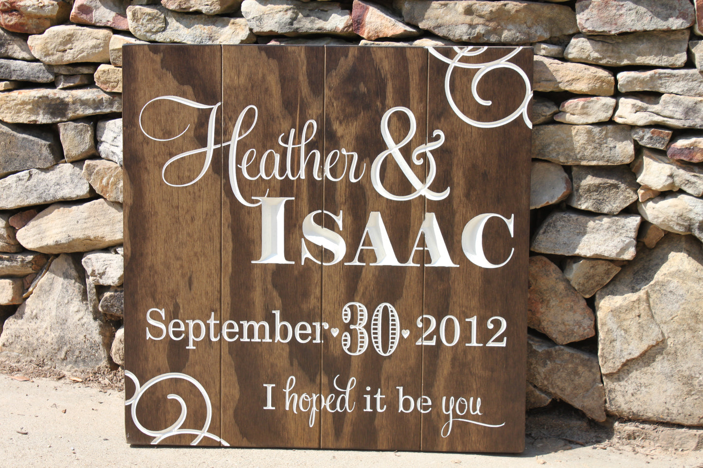 Wedding or Reception Wood Sign - The Adam & Autumn (W-031)