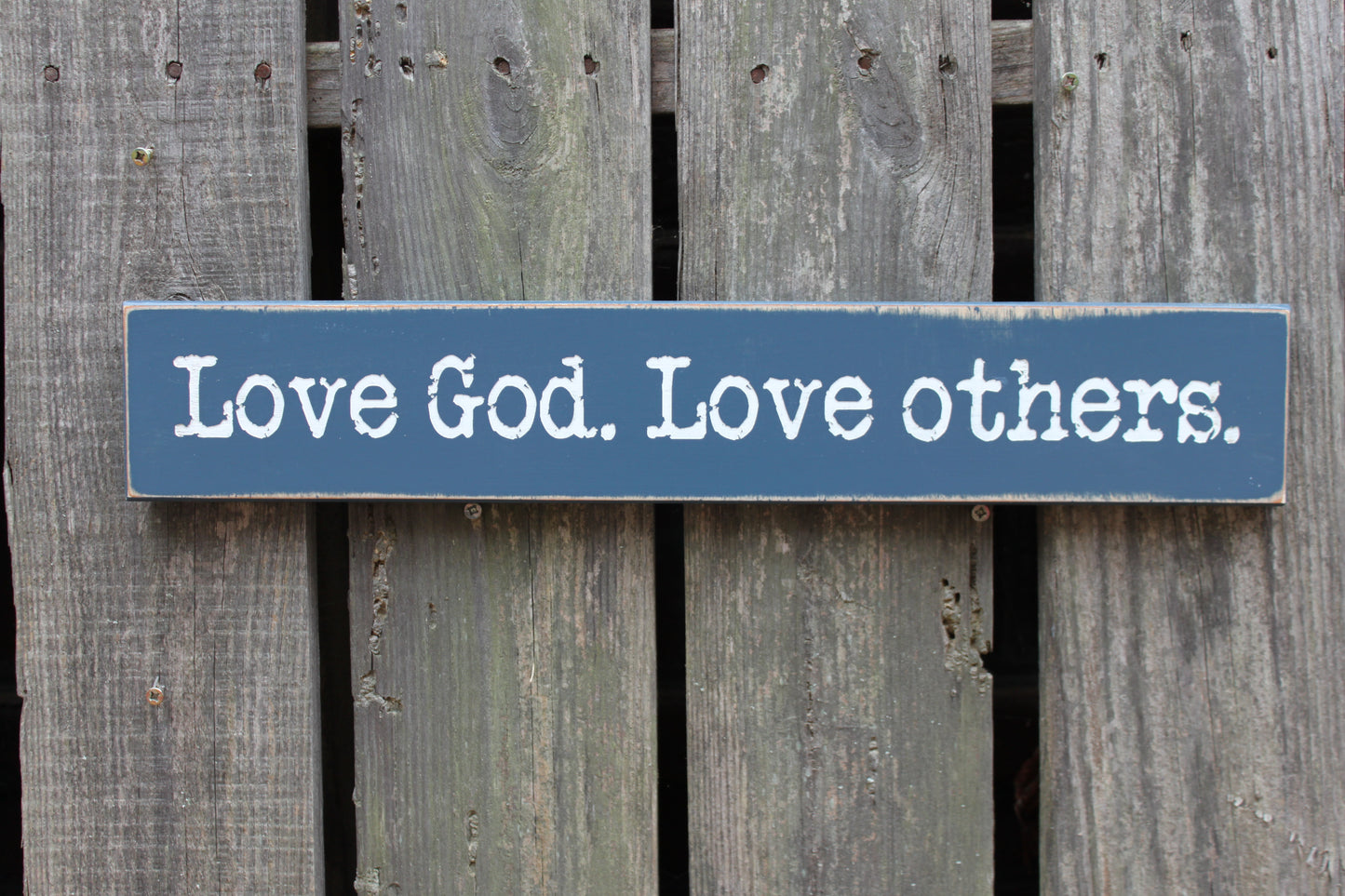 Love God Love Others - Painted Wooden Sign (S-103)