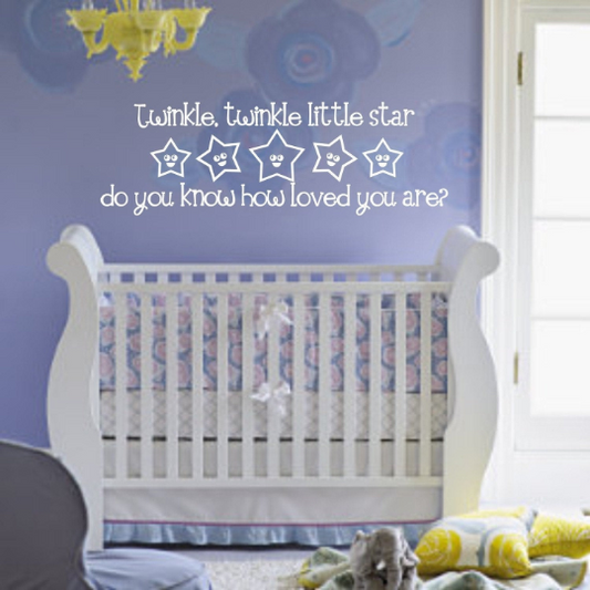 Twinkle, Twinkle Little Star Vinyl Wall Decal (K-015)