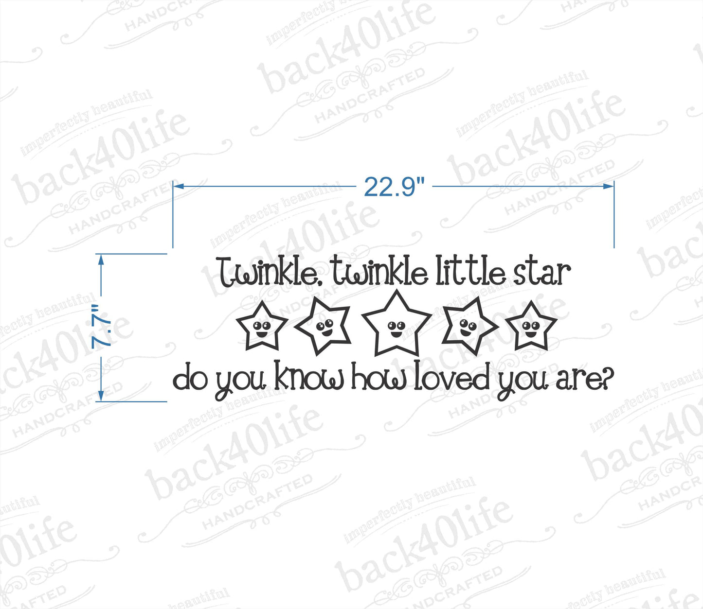 Twinkle, Twinkle Little Star Vinyl Wall Decal (K-015)