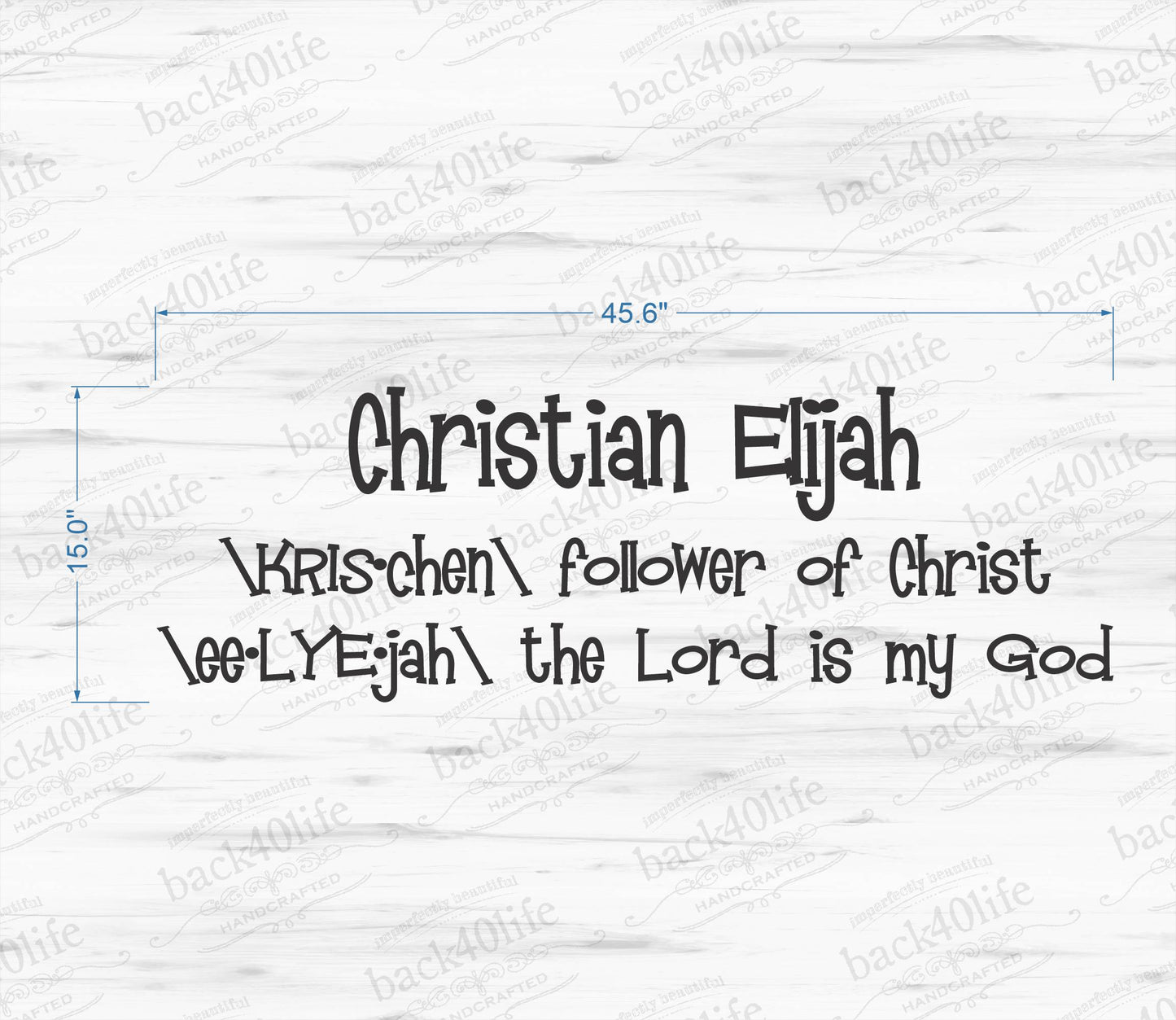 Name and Definition Vinyl Wall Decal (K-034b)