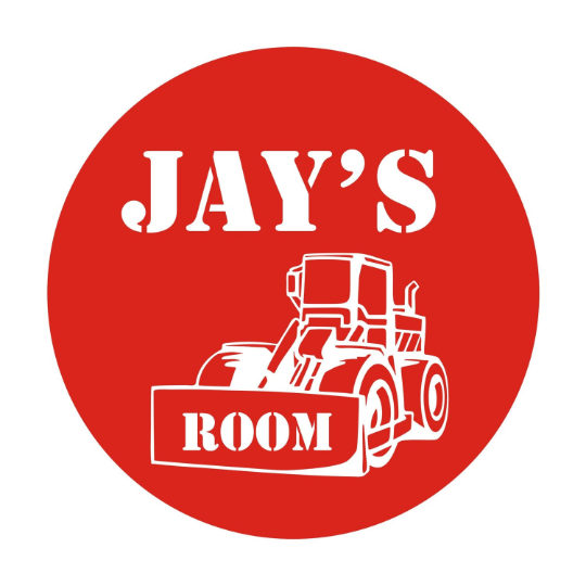 Construction Zone with Name Vinyl Wall Decal (K-045c)