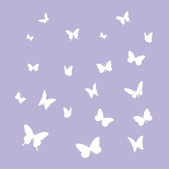 Butterfly Vinyl Wall Decals for Kid's Bedroom (K-055)