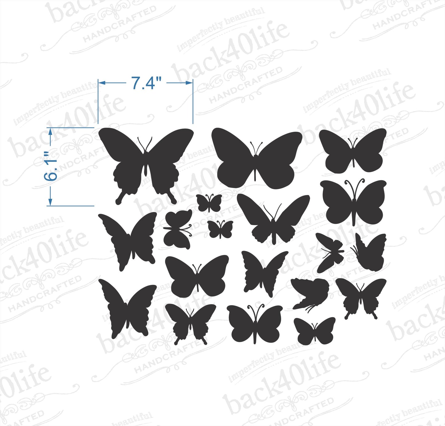 Butterfly Vinyl Wall Decals for Kid's Bedroom (K-055)