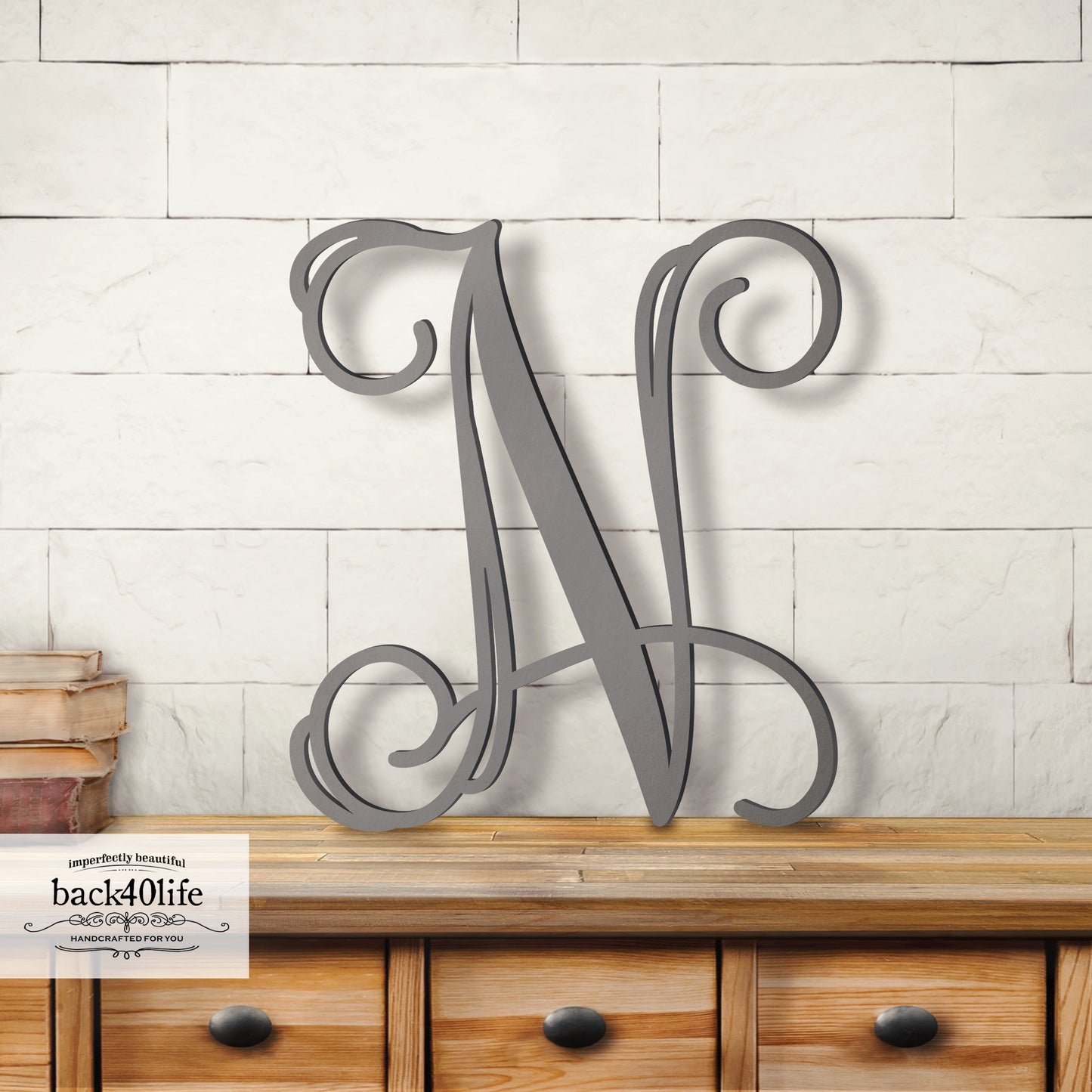 Precision Cut Vines Wood Monogram Letter (LC-01)
