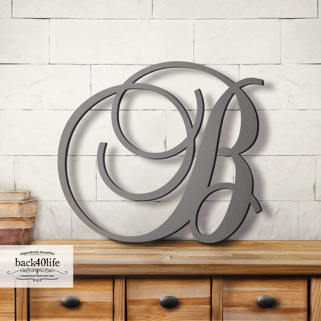 Ballard Designs Monogram Alphabet Letter Plaque LG U Golden Wooden Wall Art  Hang