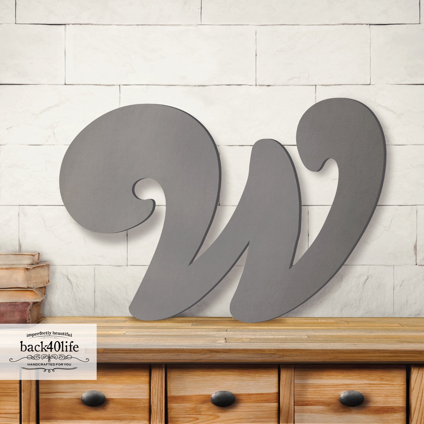 Precision Cut Retro Wood Monogram Letter (LC-07)