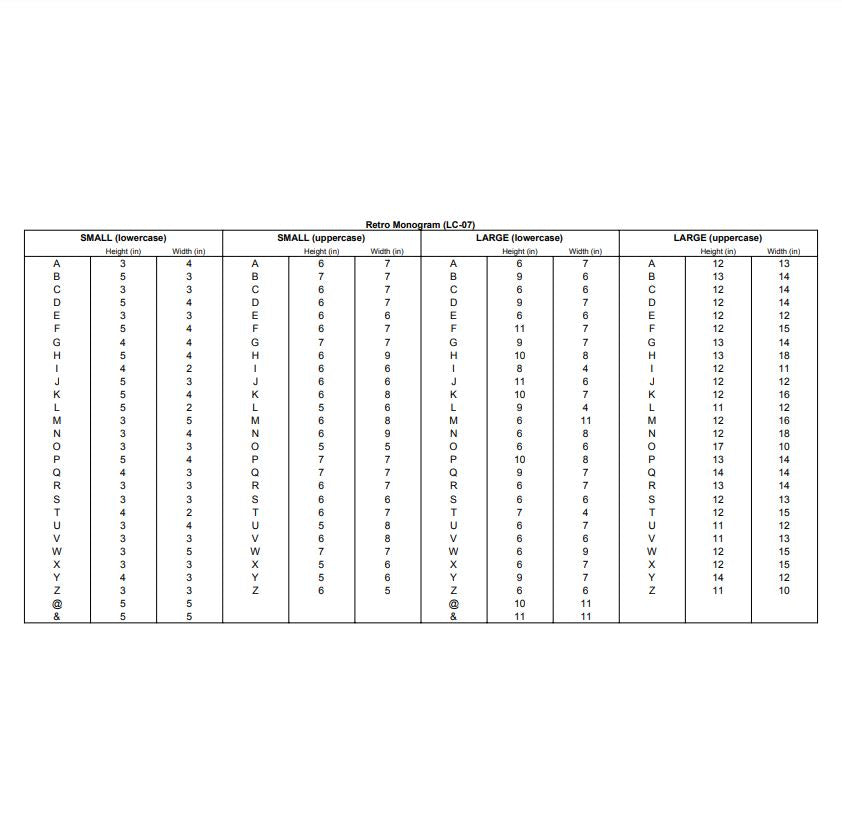 Precision Cut Retro Wood Monogram Letter (LC-07)