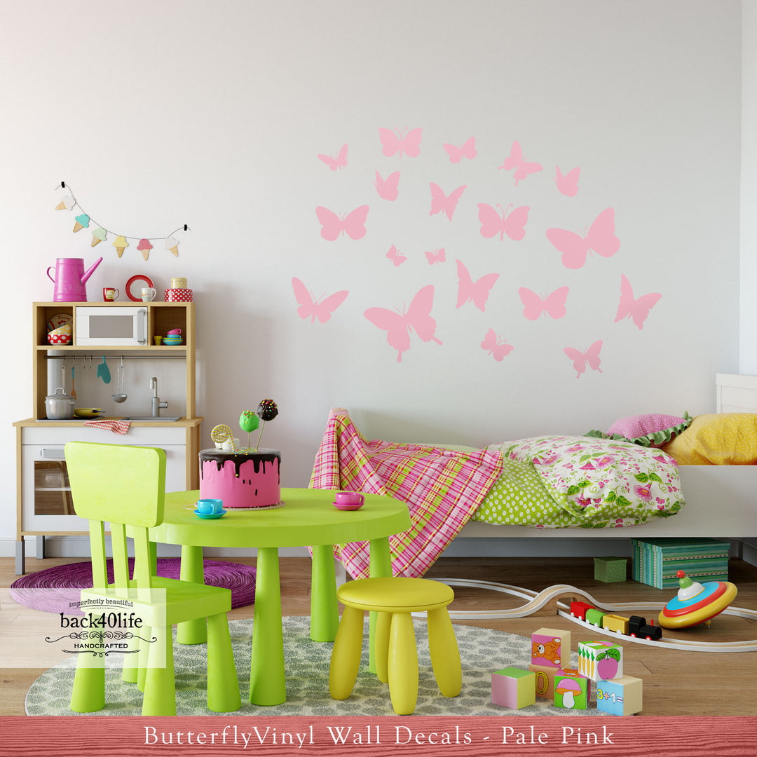 Butterfly Vinyl Wall Decals for Kid's Bedroom (K-055)
