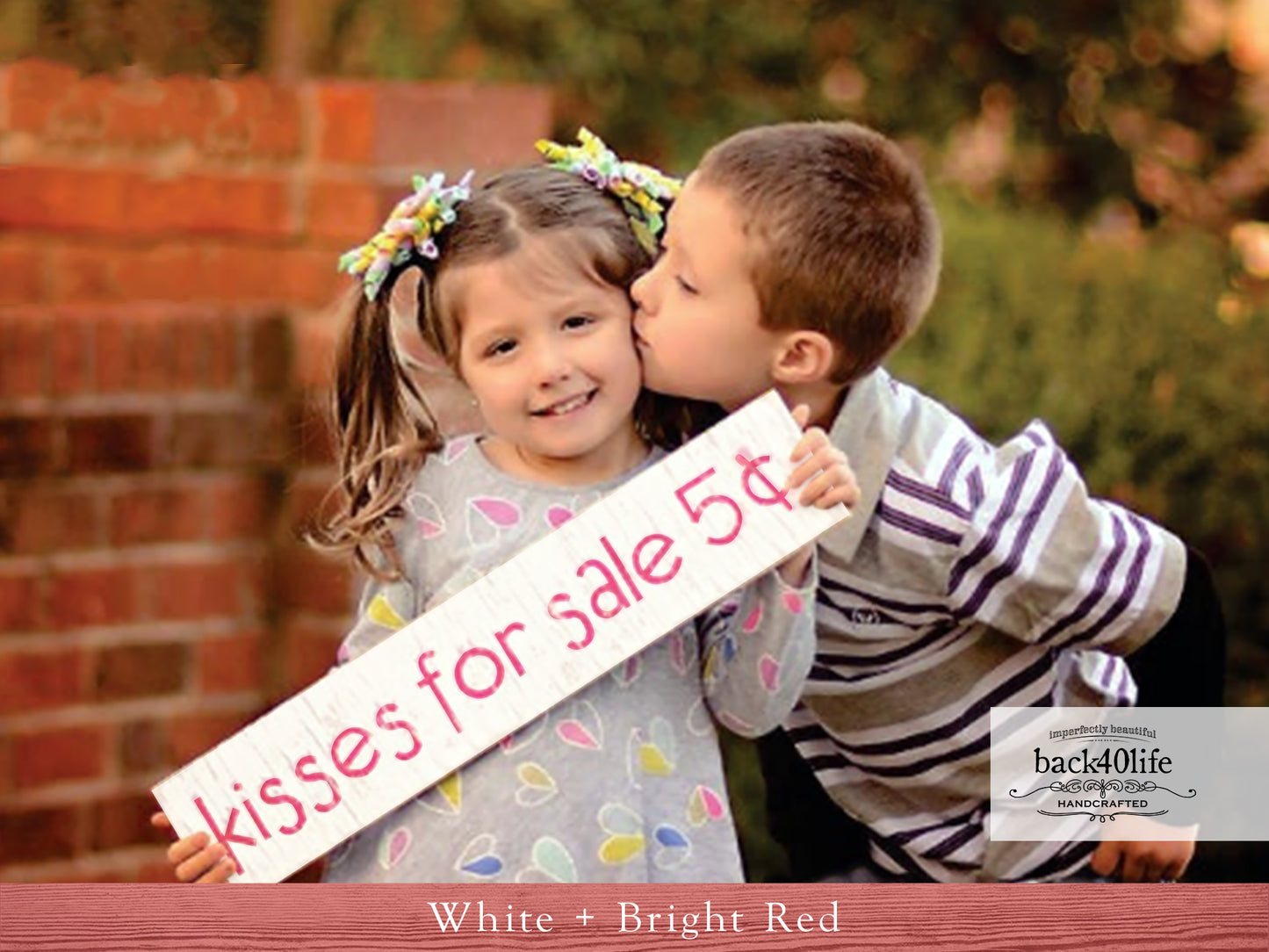 Kisses for Sale Painted Wood Sign (S-038)