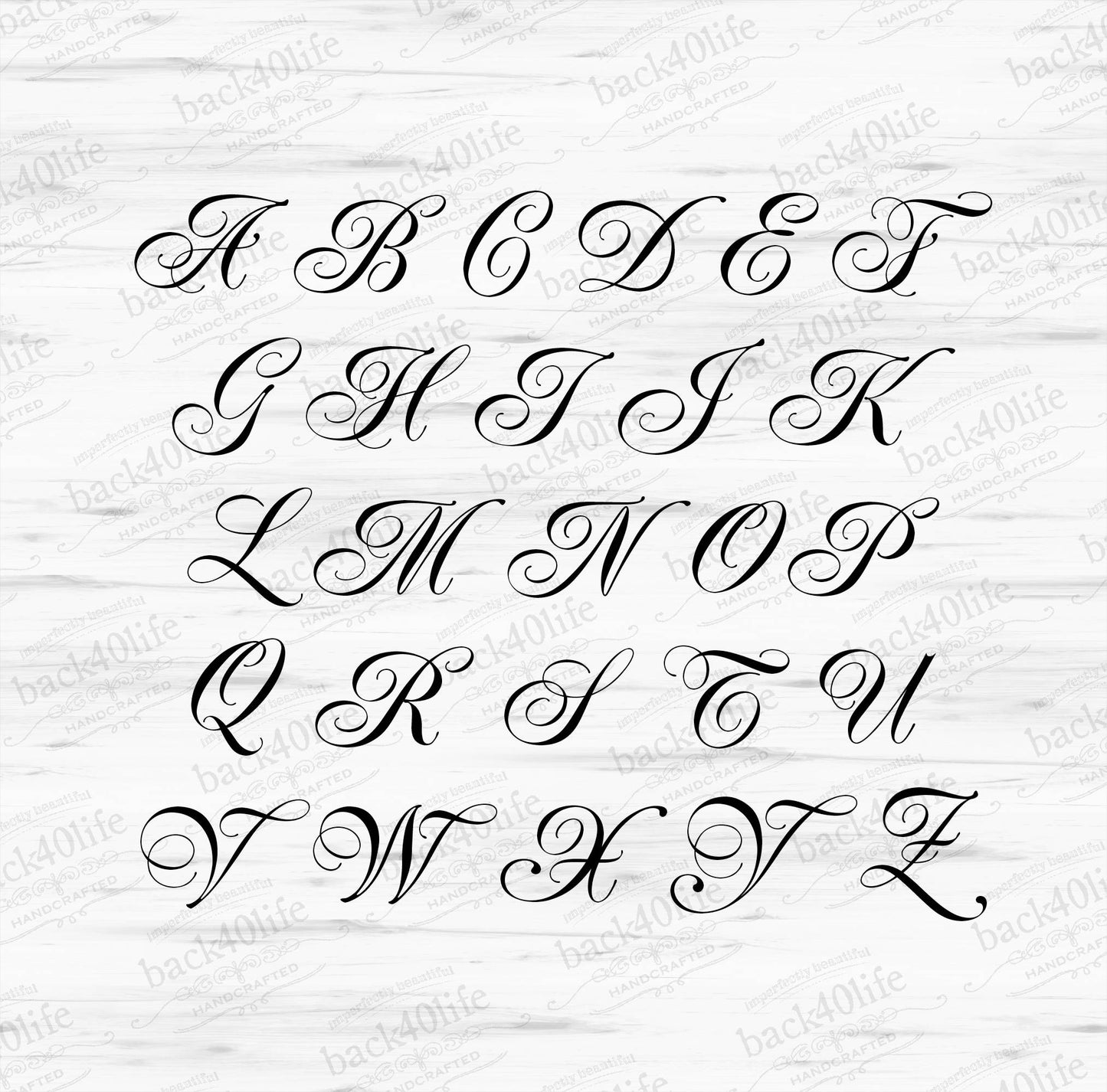 Monogram Wedding Reception Dance Floor Vinyl Decal (W-002)
