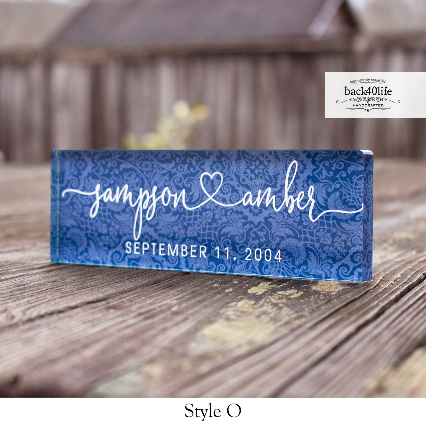 W-111 Couples Names Personalized Acrylic Block Cutout - Wedding Anniversary Romantic Gift