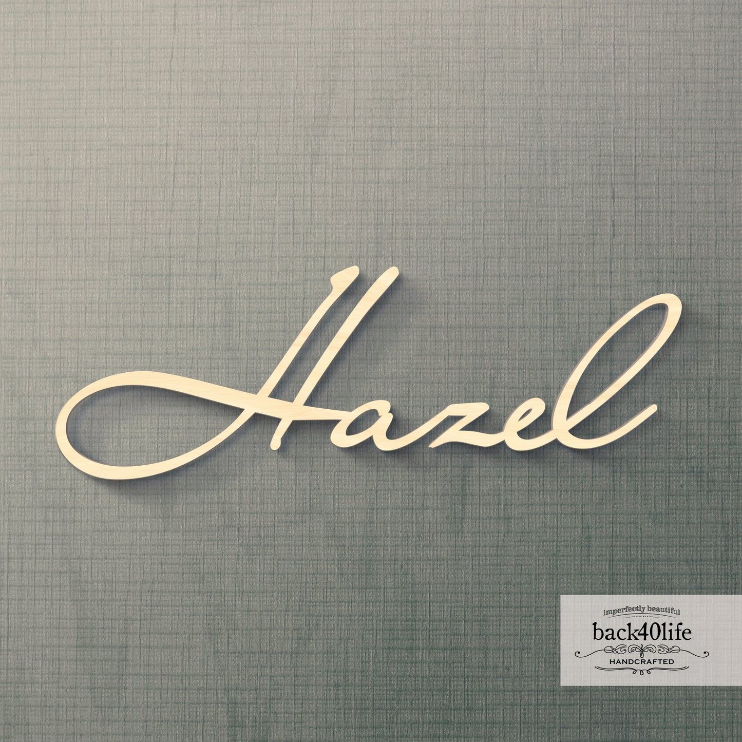 Custom Wooden Name Cutout Sign - Personalized Word Name Phrase Cutout for Boys and Girls (Loving Font) | Back40Life