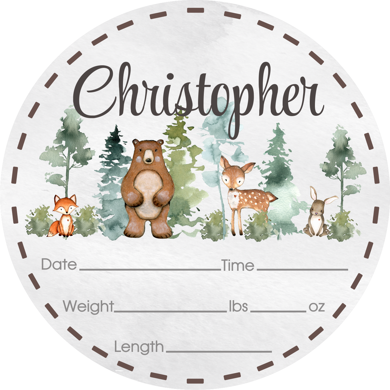 Wooden Birth Stats Picture Prop Sign for Boys and Girls (BST-014) - Back40Life