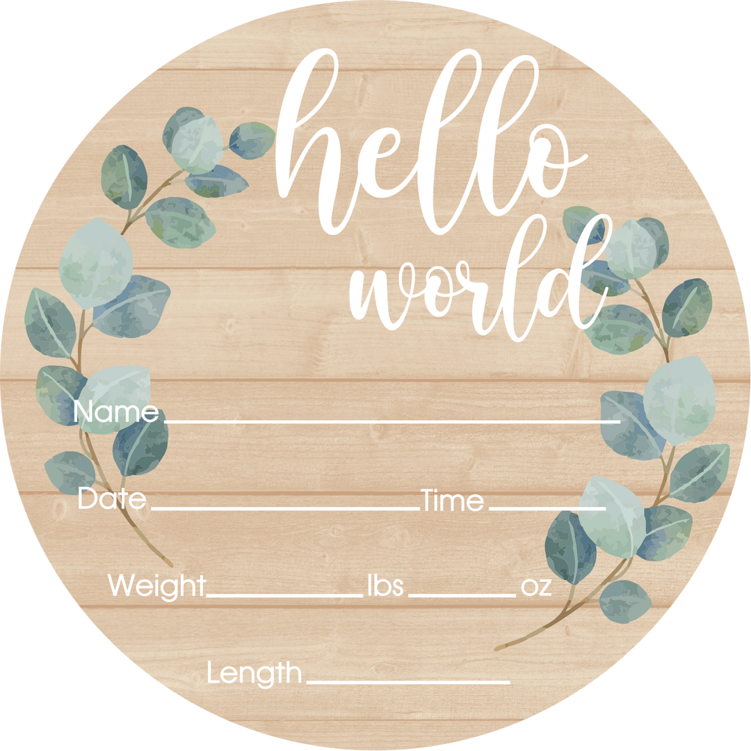 Wooden Birth Stats Picture Prop Sign for Boys and Girls (BST-020) - Back40Life
