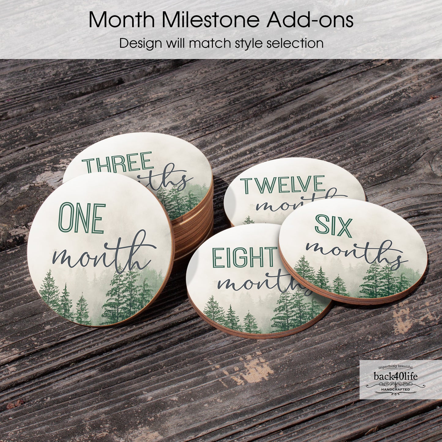 Wooden Birth Stats Picture Prop Sign for Boys and Girls (BST-001) - Back40Life