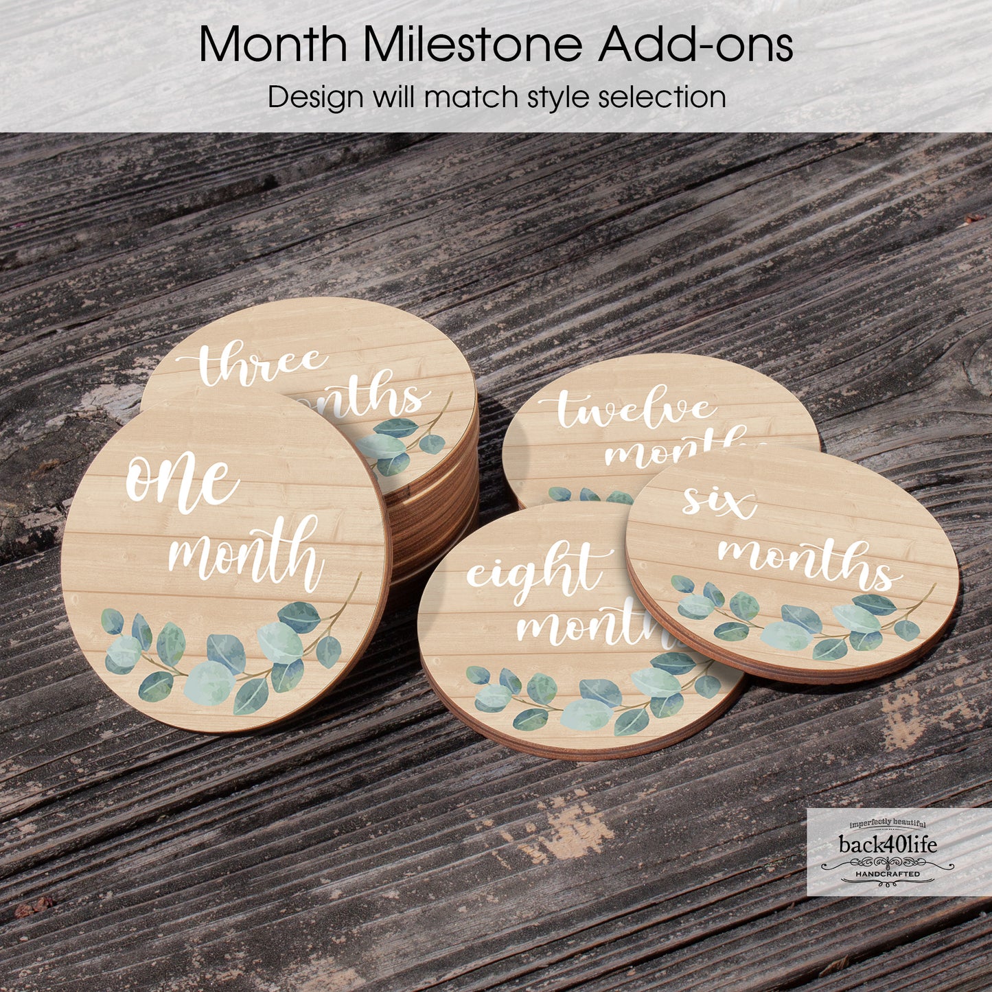 Wooden Birth Stats Picture Prop Sign for Boys and Girls (BST-020) - Back40Life