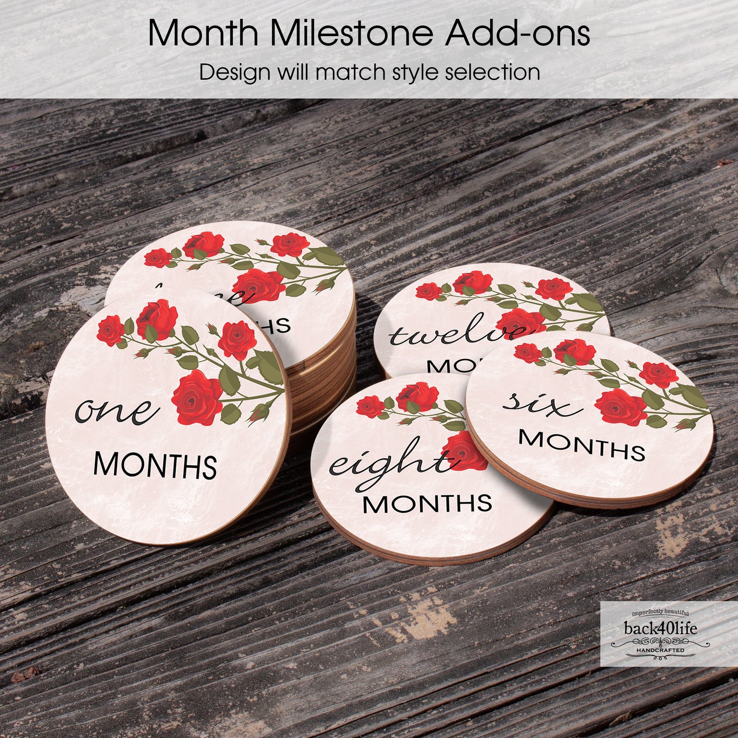Wooden Birth Stats Picture Prop Sign for Boys and Girls (BST-006) - Back40Life
