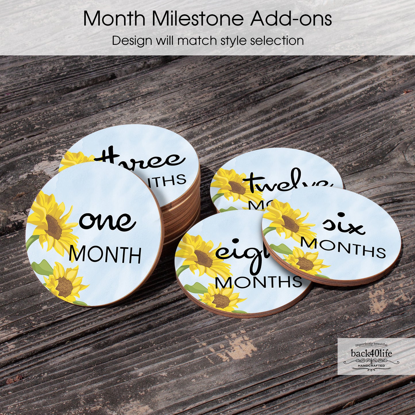 Wooden Birth Stats Picture Prop Sign for Boys and Girls (BST-010) - Back40Life