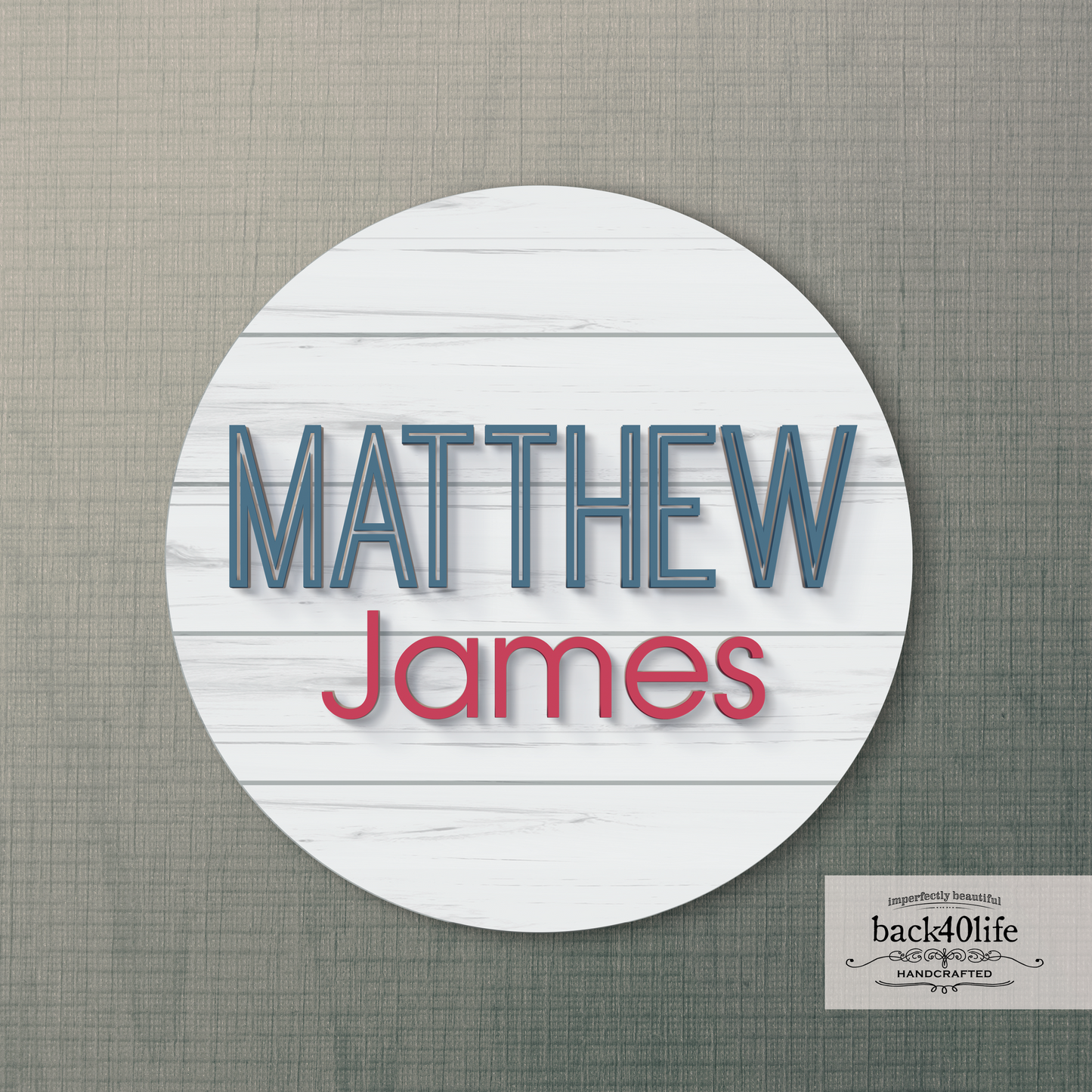 Wood Name Cutout Shiplap Sign for Boys and Girls | Back40Life