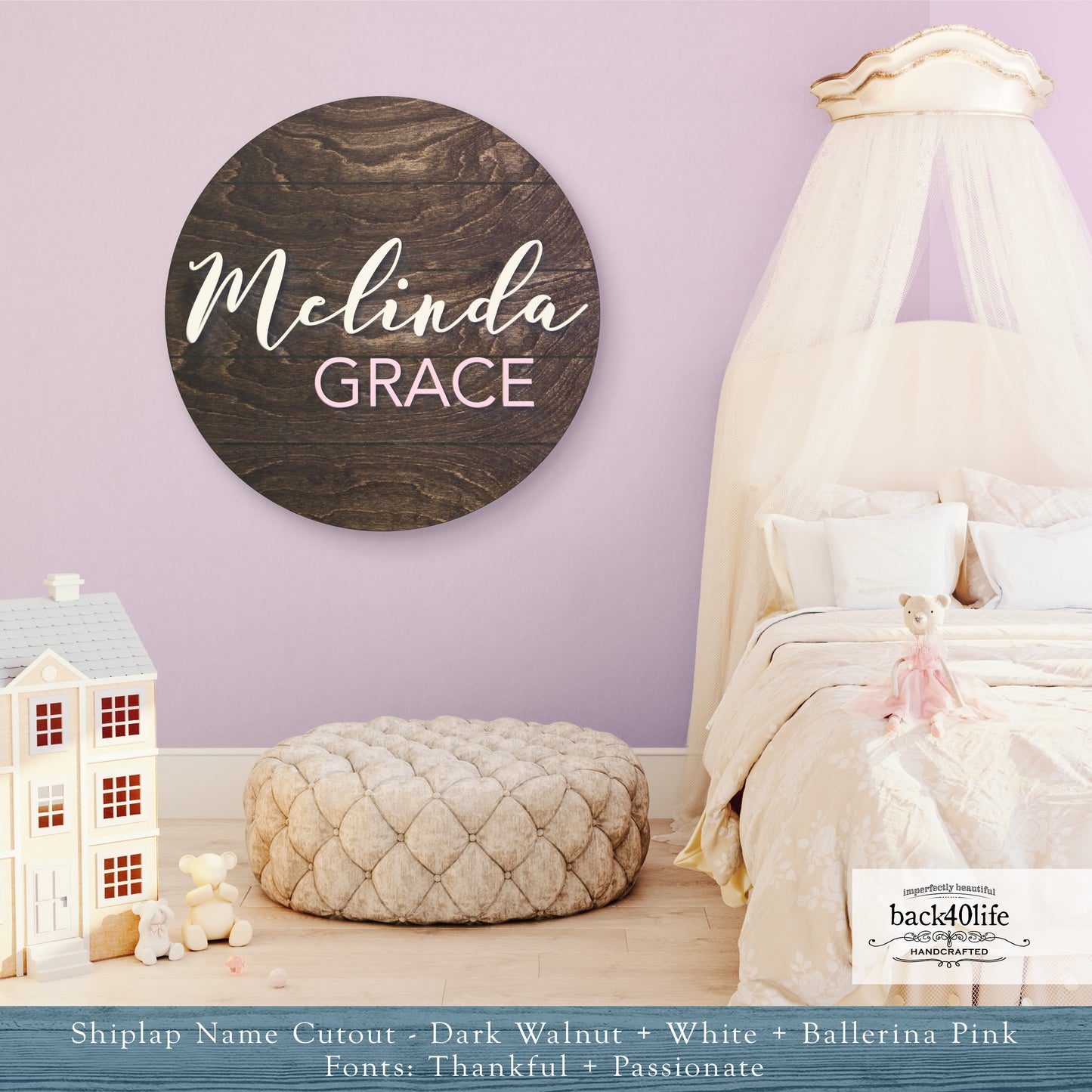 Wood Name Cutout Shiplap Sign for Boys and Girls | Back40Life