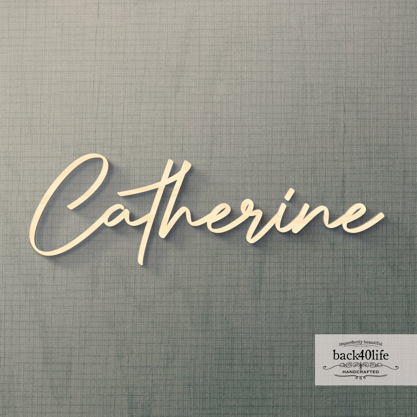 Custom Wooden Name Cutout Sign - Personalized Word Name Phrase Cutout for Boys and Girls (Perfect Font) | Back40Life