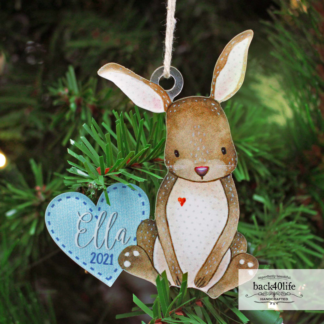 Personalized Forest Critter Ornament | Painted Acrylic Cutout Shapes - Back40Life (PC-003)