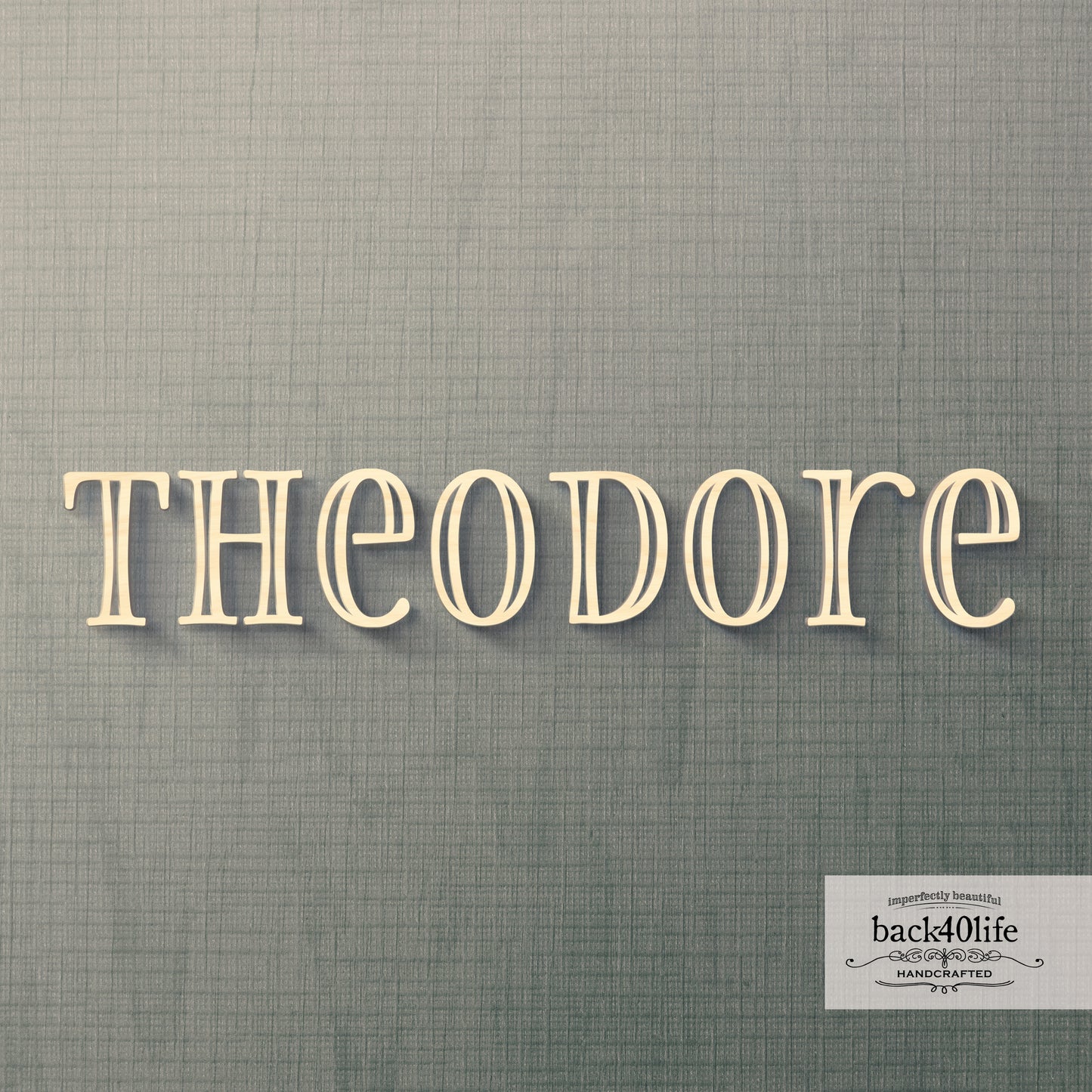 Custom Wooden Name Cutout Sign - Personalized Word Name Phrase Cutout for Boys and Girls (Positive Font) | Back40Life