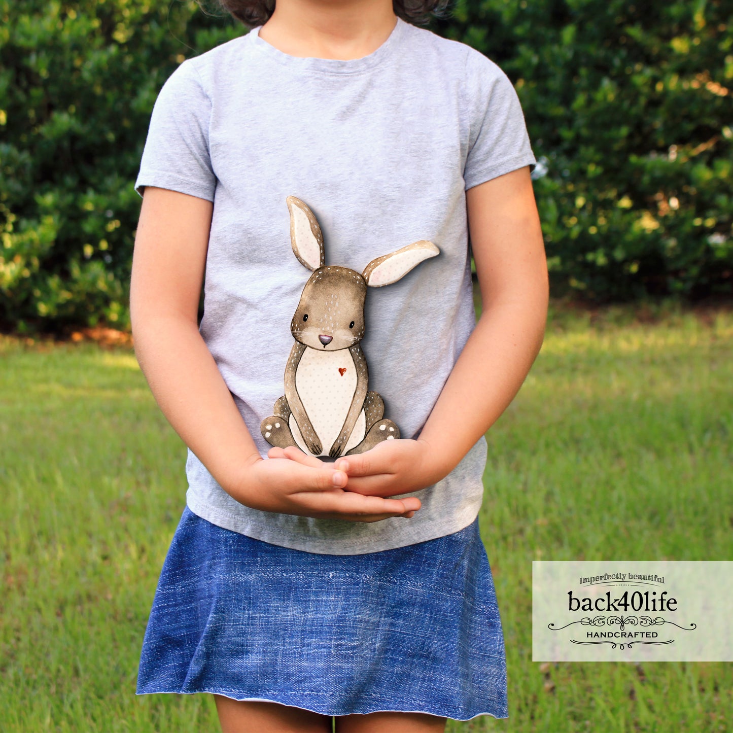 Bunny Rabbit | Forest Critter Wooden Cutout Shape - Back40Life (PC-001-Bunny)