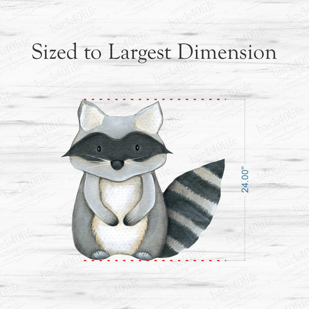 Racoon | Forest Critter Wooden Cutout Shape - Back40Life (PC-001-Racoon)