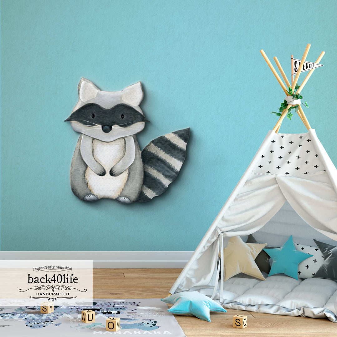 Racoon | Forest Critter Wooden Cutout Shape - Back40Life (PC-001-Racoon)