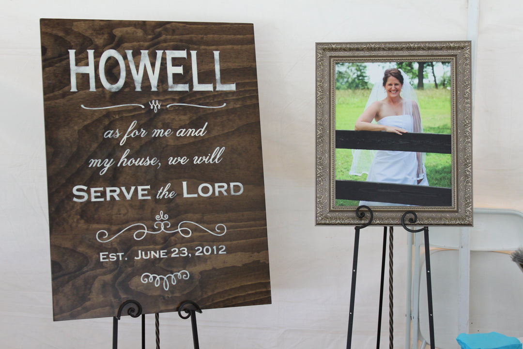 Wooden Wedding or Reception Welcome Sign - The Howell (S-007-2)