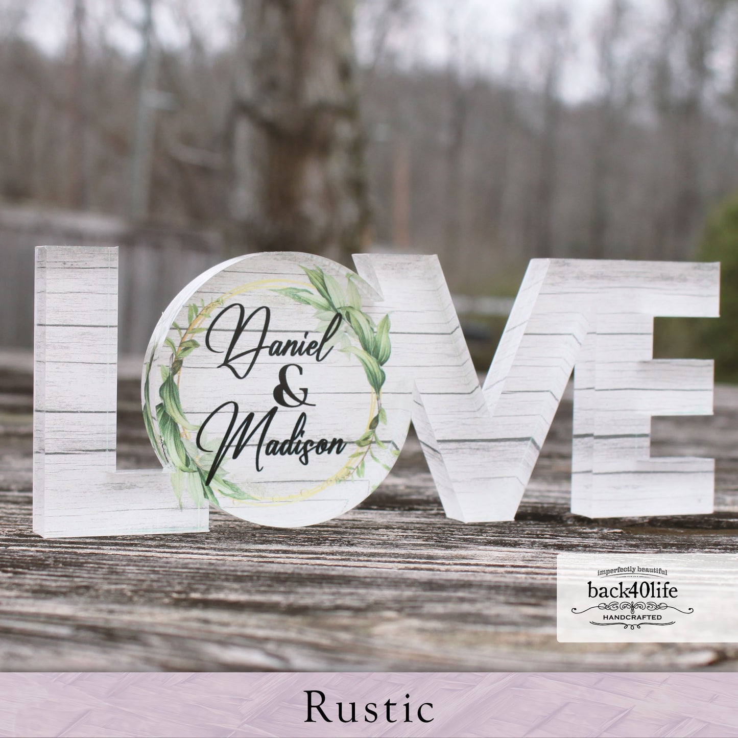 W-108 Love Personalized Acrylic Cutout - Wedding Anniversary Romantic Gift