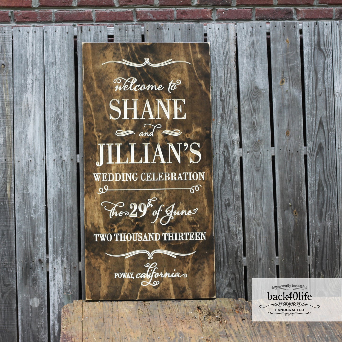 Wedding Reception Entrance Sign - The Jillian (S-007-3)