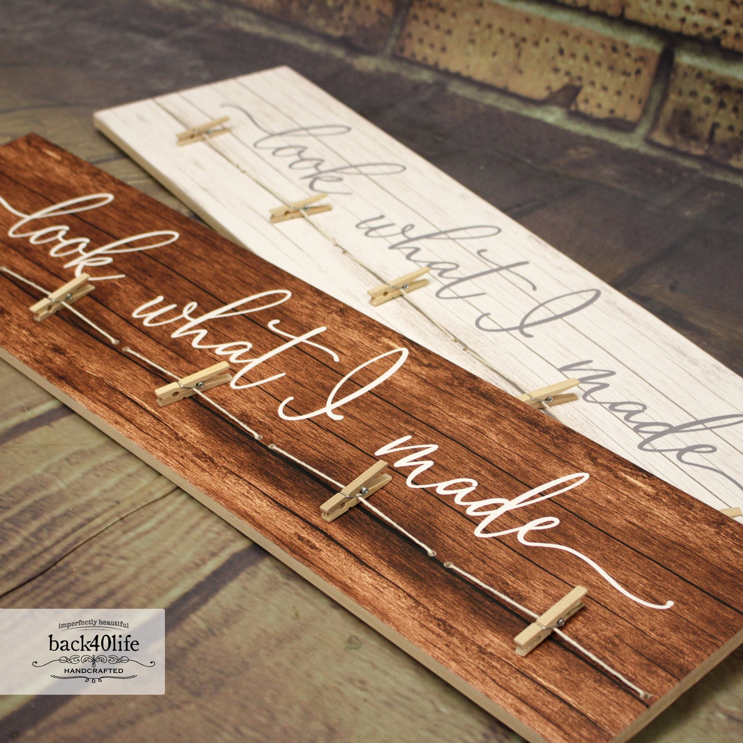 Look What I Made - Wooden Children's Art Sign (S-102) | Back40Life