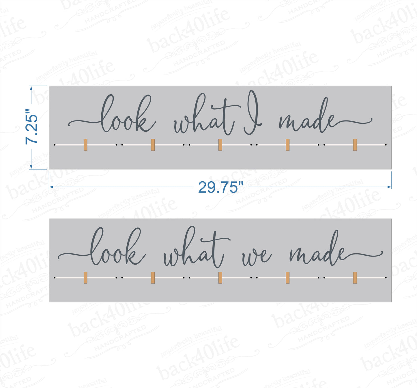 Look What I Made - Wooden Children's Art Sign (S-102) | Back40Life