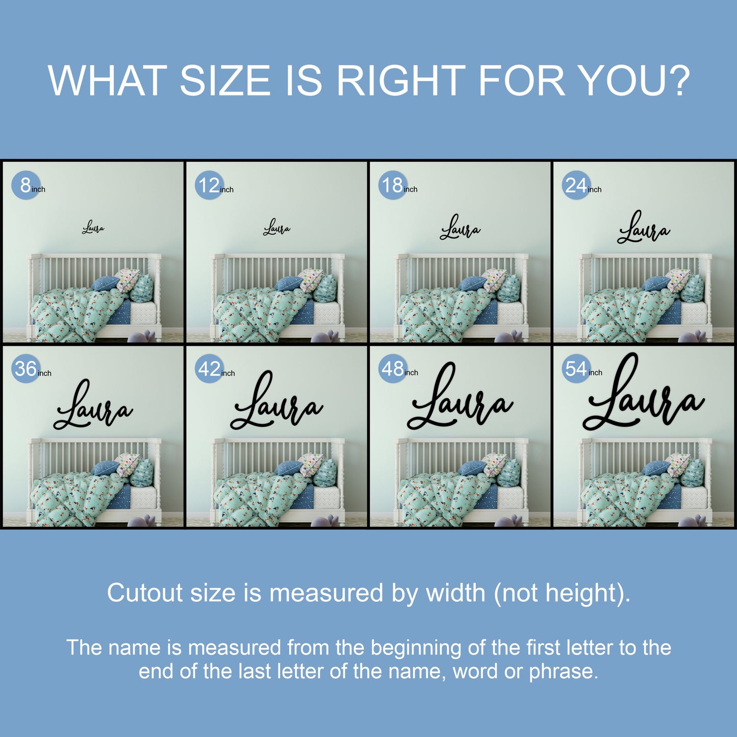 Custom Wooden Name Cutout Sign - Personalized Word Name Phrase Cutout for Boys and Girls (Gracious Font) | Back40Life