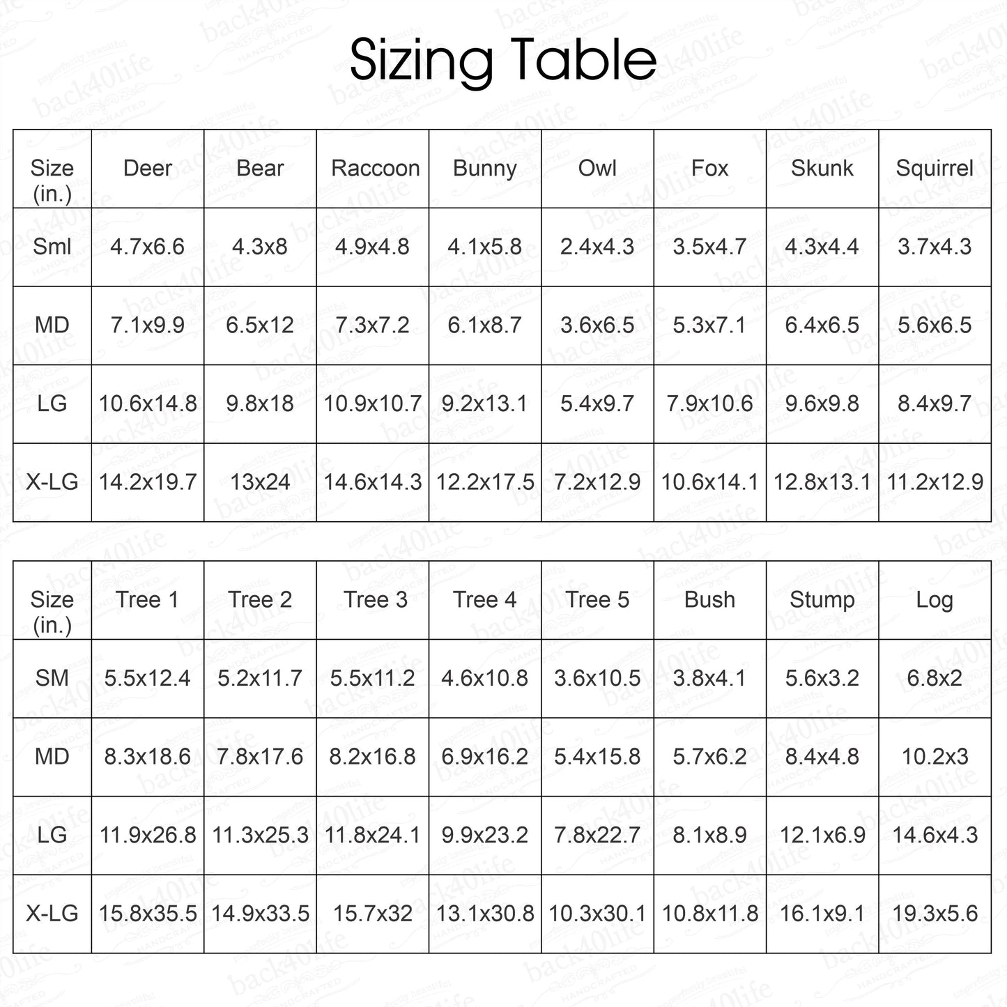 Forest Critters Vinyl Decal DIY Forest Scene (PC-001E)